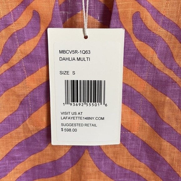 *NWT Lafayette 148 Hawley Linen Blouse - Picture 7 of 10